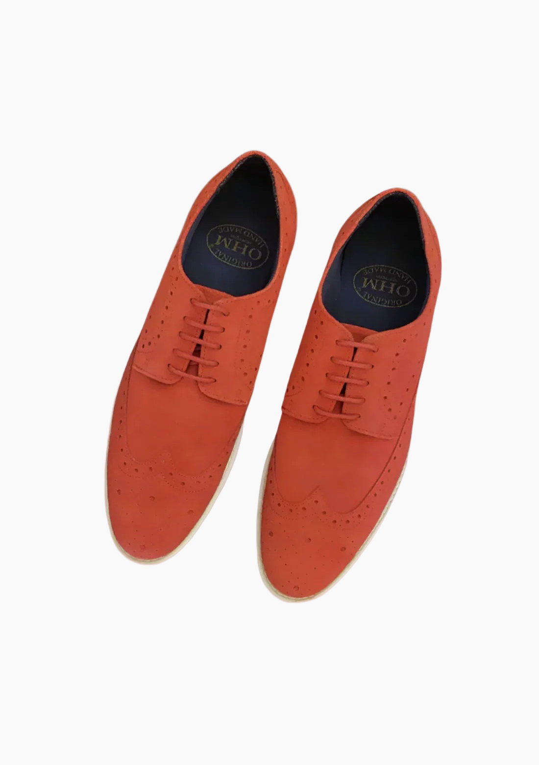OHM Lifestyle Comfort Wingtip Perforated Leather Shoes