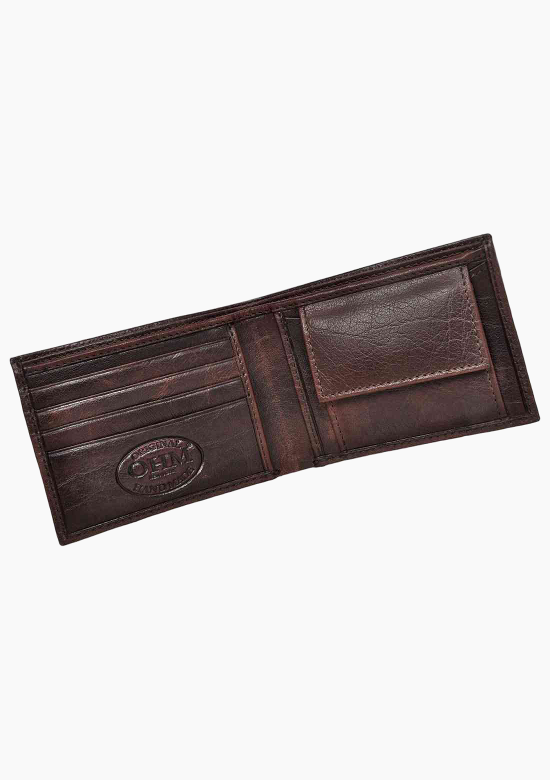 OHM Bill Fold Leather Wallet in Oxblood