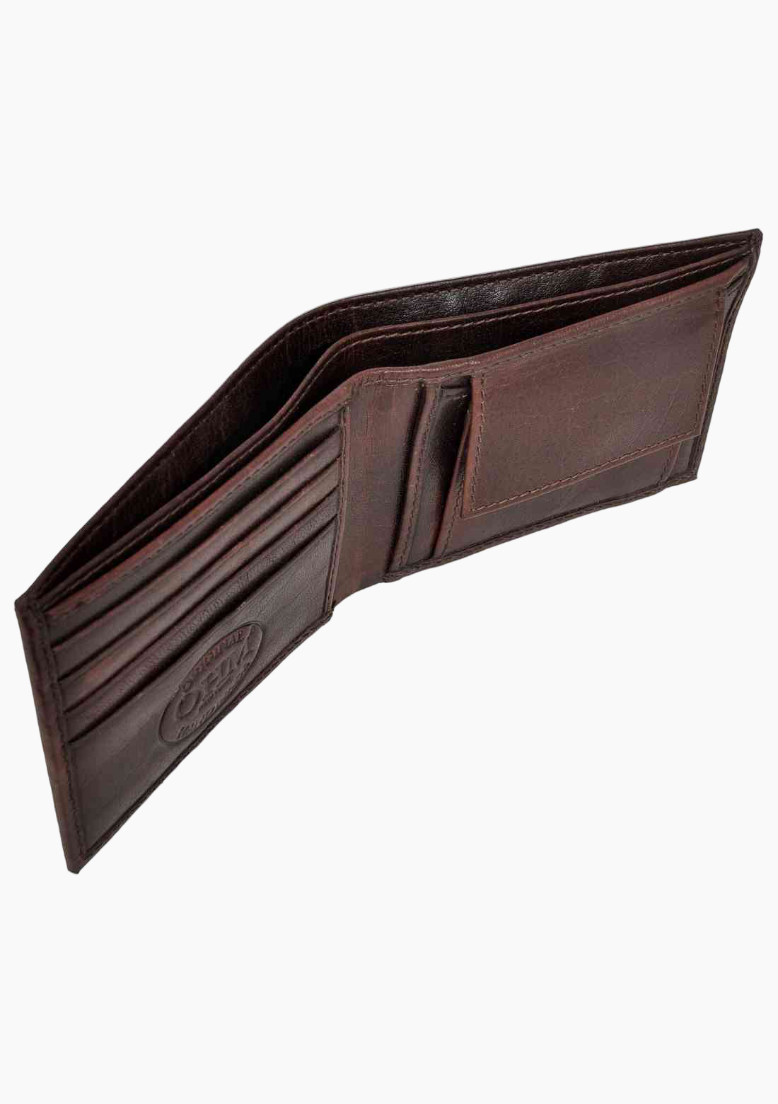 OHM Bill Fold Leather Wallet in Oxblood