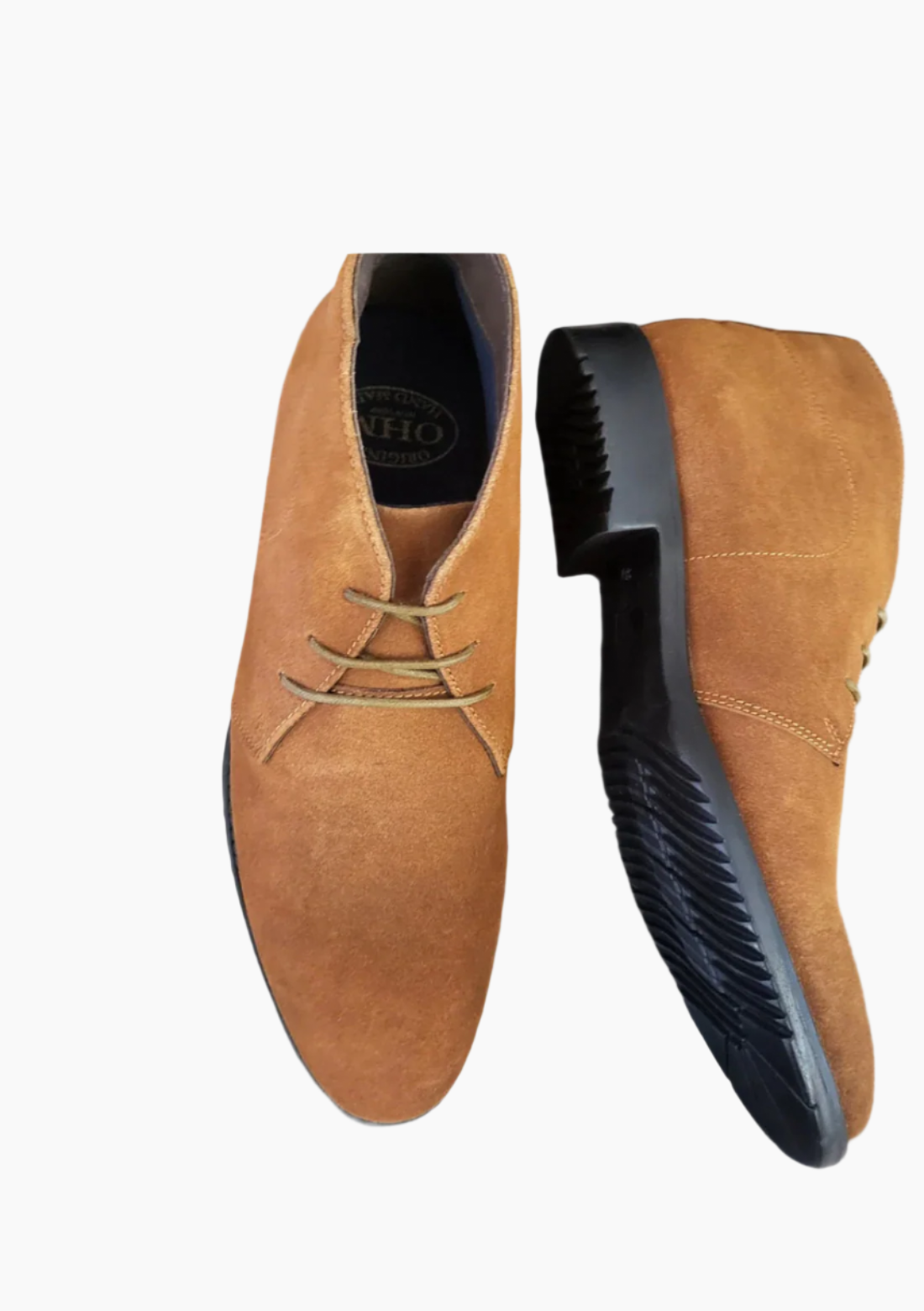 OHM Everyday Comfortable Leather Ankle Boots