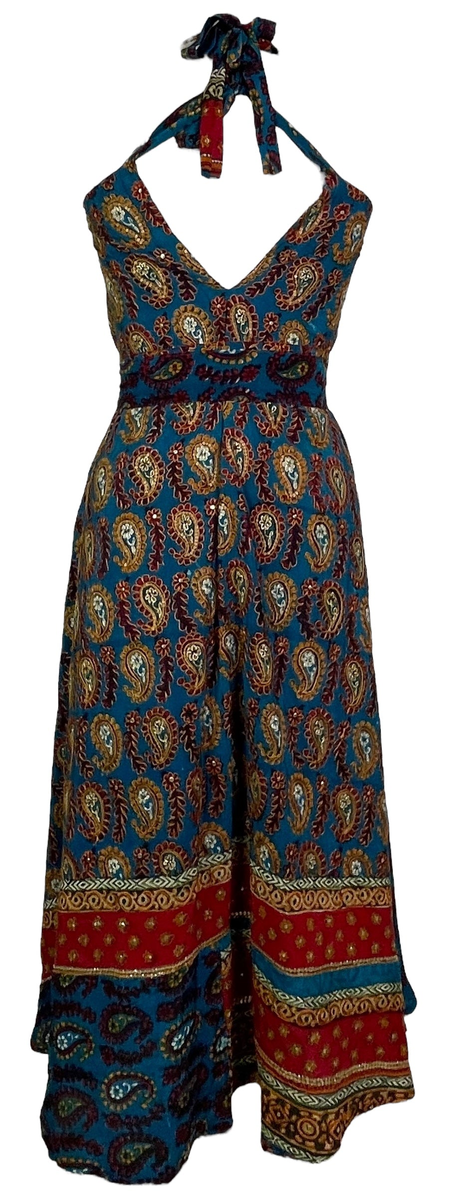 STAFF HOLD PRC7675 Avatar Pure Silk Maxi Dress with Belt