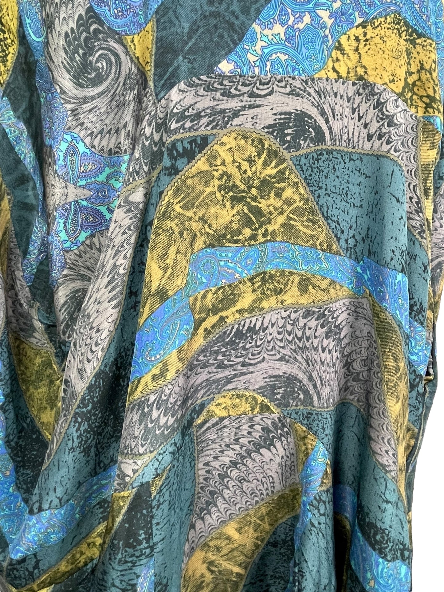 PRC7838 Avatar Pure Silk Sculptural Long Tunic Dress