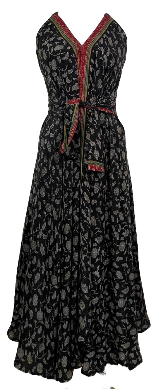 PRC7693 Avatar Pure Silk Maxi Dress with Belt