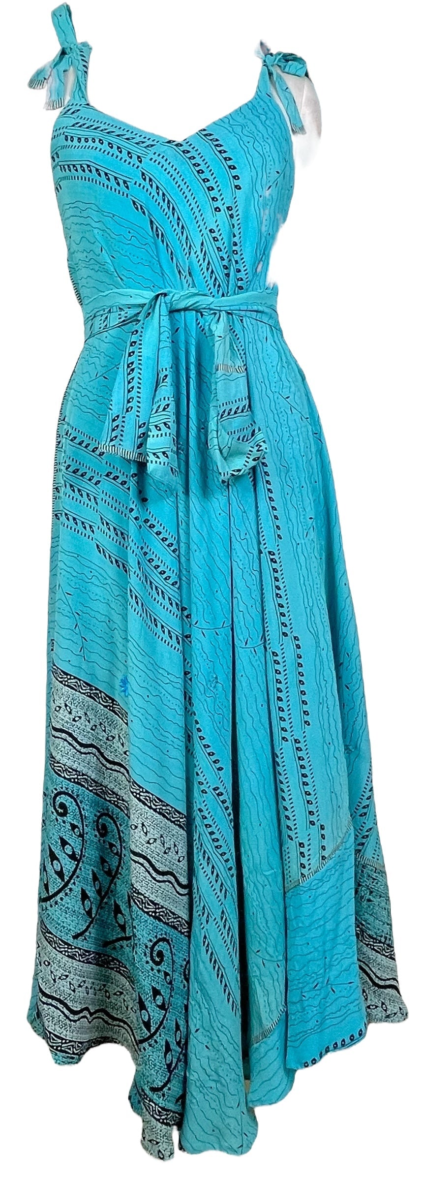 PRC7670 Avatar Pure Silk Maxi Dress with Belt