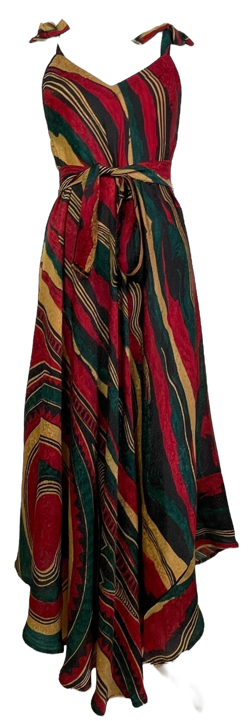 PRC7762 Avatar Pure Silk Maxi Dress with Belt