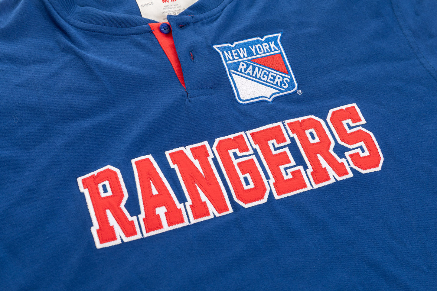 New York Rangers Long Sleeve Henley