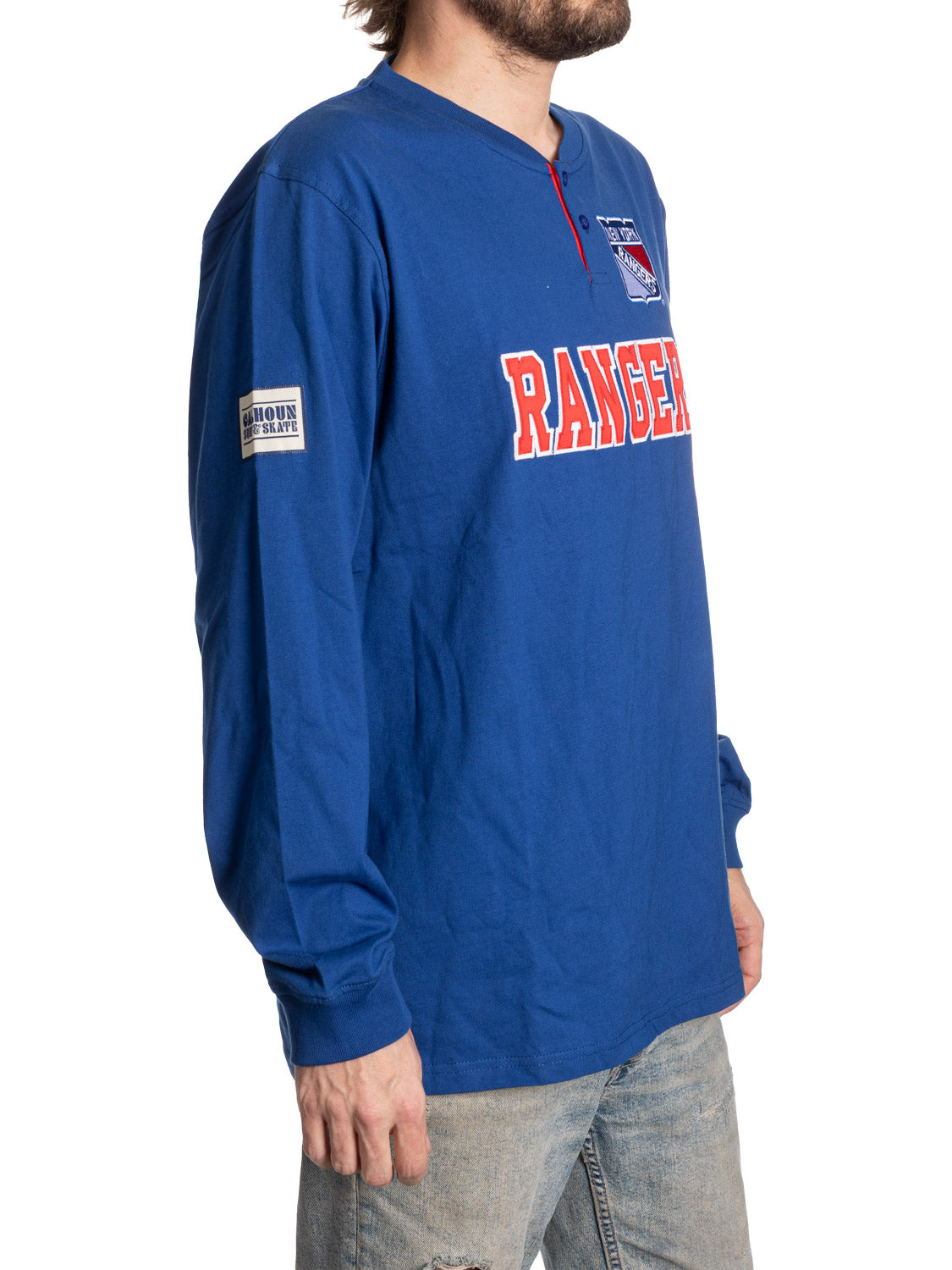 New York Rangers Long Sleeve Henley