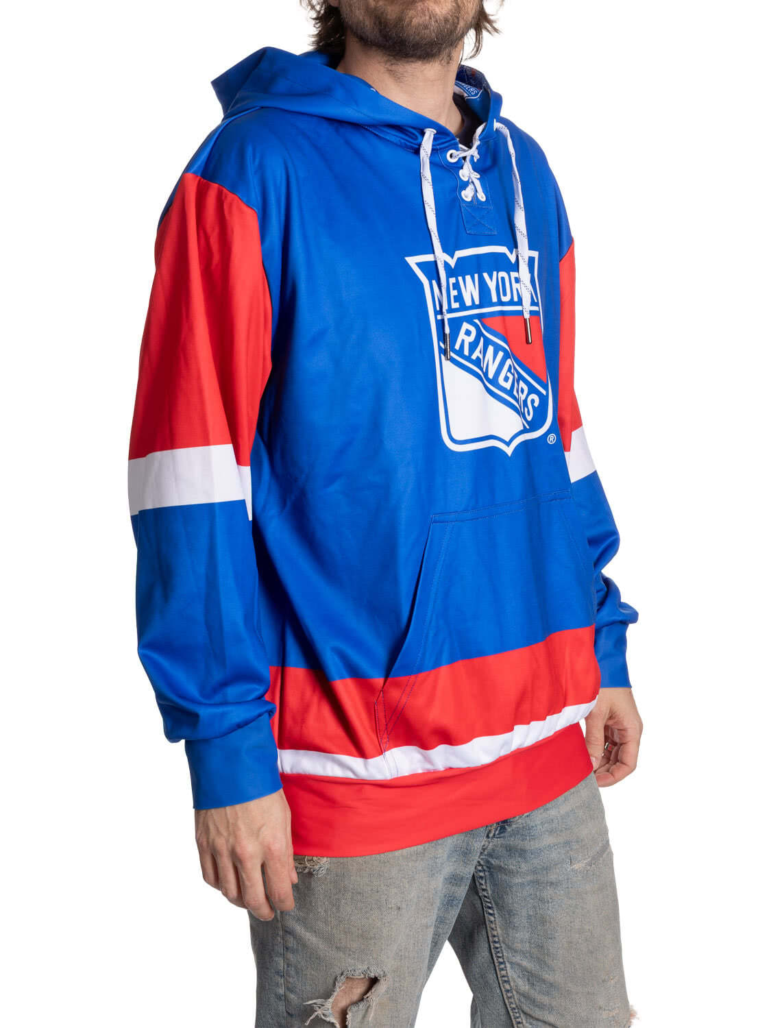 New York Rangers Hockey Lace Hoodie