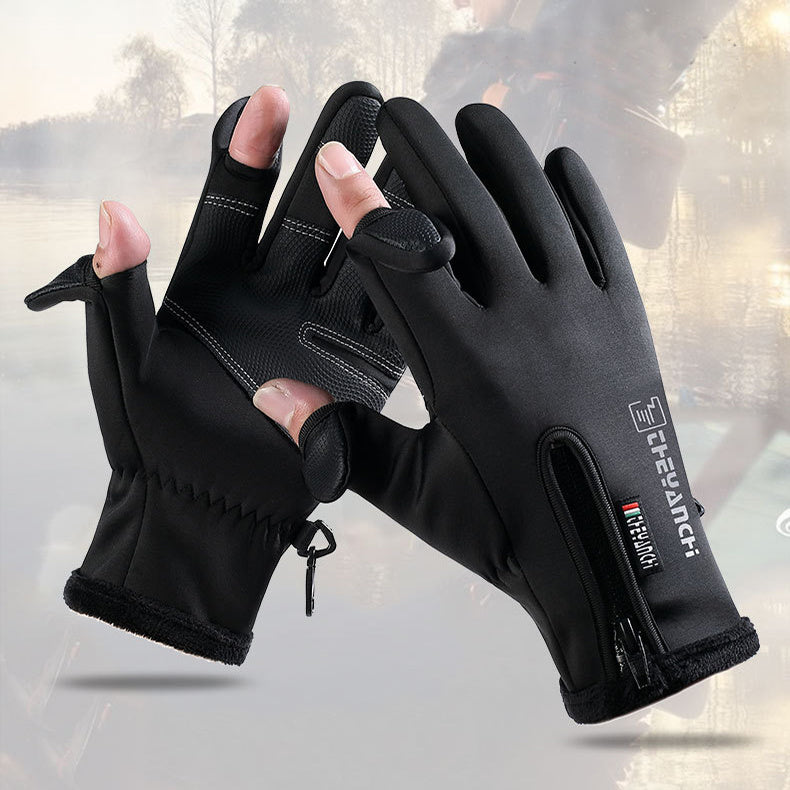 Opened-Finger Gloves Touchscreen Unisex Waterproof Windproof Warm Winter Gloves