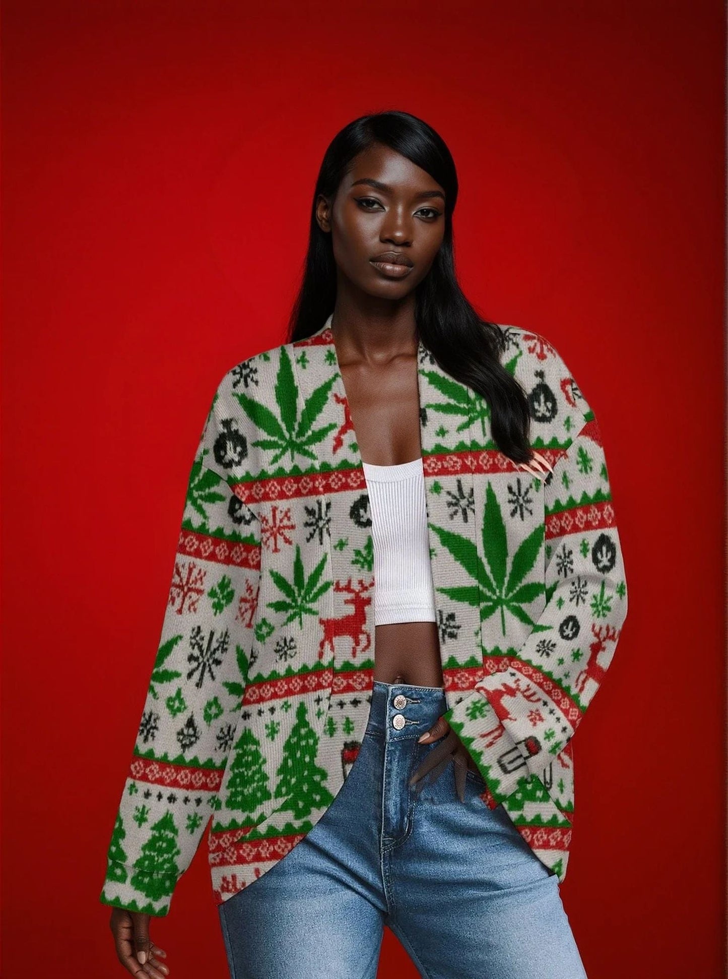 OG X-MAS Drop Shoulder Cardigan