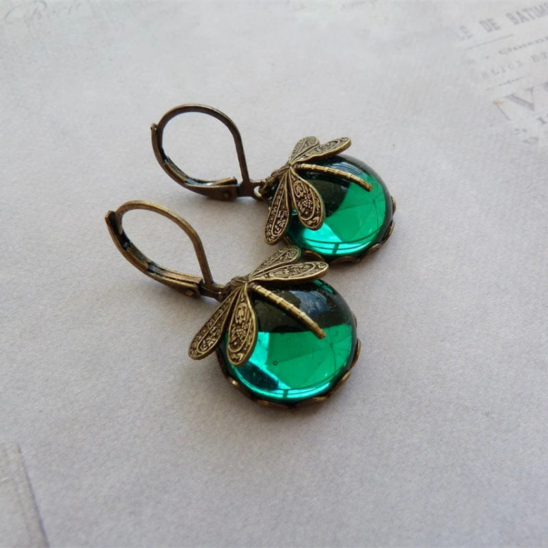 Fashion Jewelry Women's Earrings Hanging Vintage Dragonfly Pendant Earring