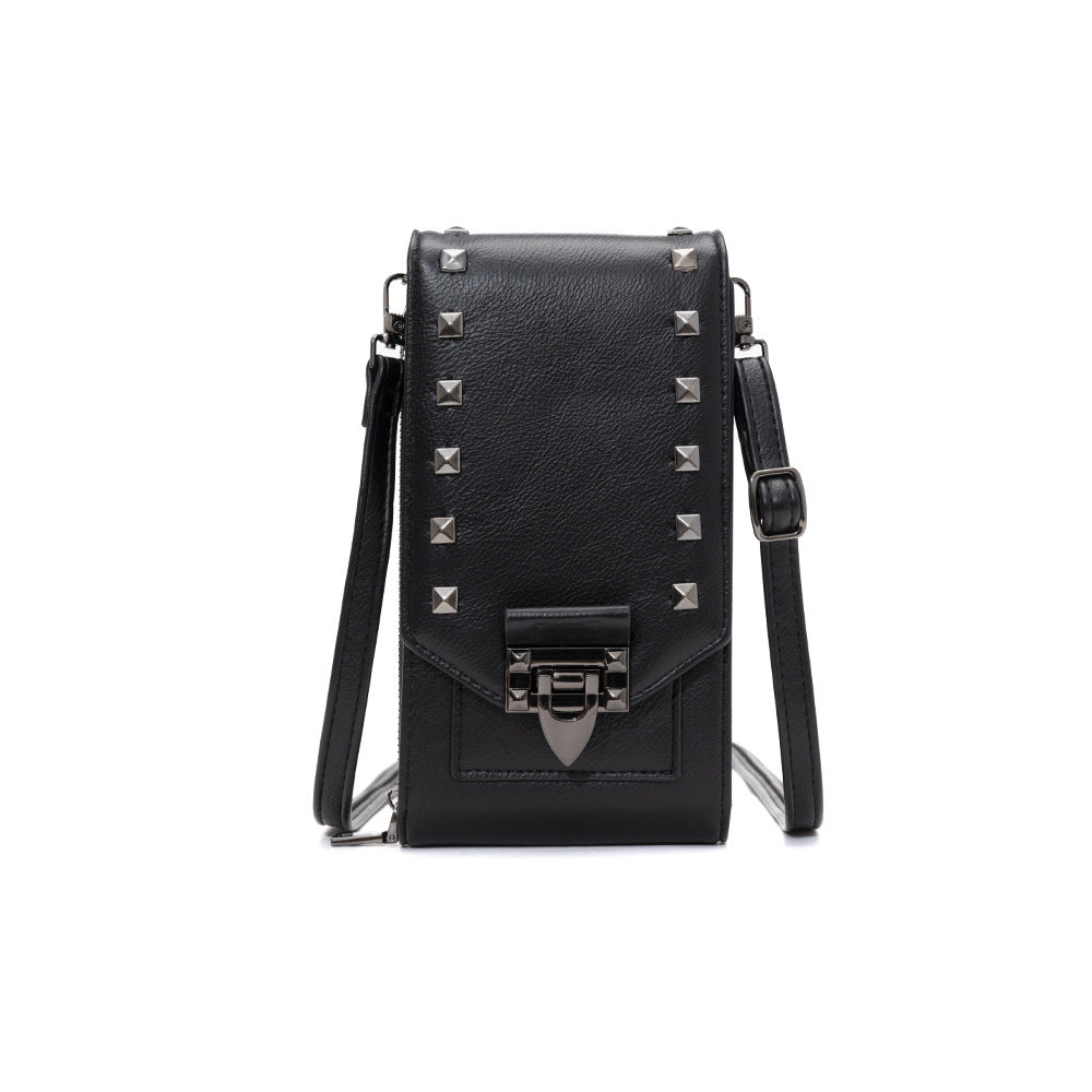 Rivet Design Shoulder Bags Mobile Phone Handbag