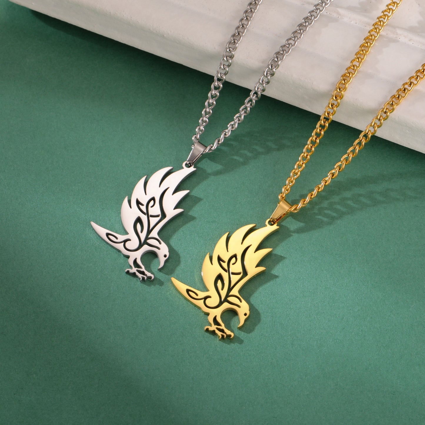 Crow Pendant Welding Chain Stainless Steel Men's And Women's Necklaces