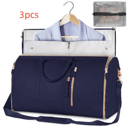 Large Capacity Travel Duffle Bag Women's Handbag Folding Suit