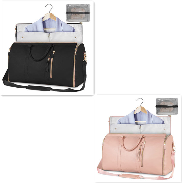 Large Capacity Travel Duffle Bag Women's Handbag Folding Suit