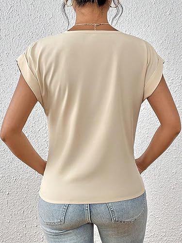 Fashion V-neck Short-sleeve T-shirt Summer Casual