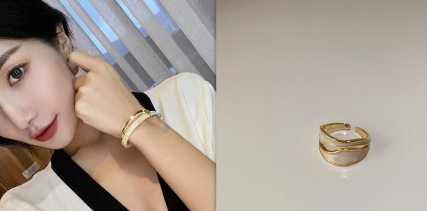 Metal White Shellfish Plate Bracelet For Women