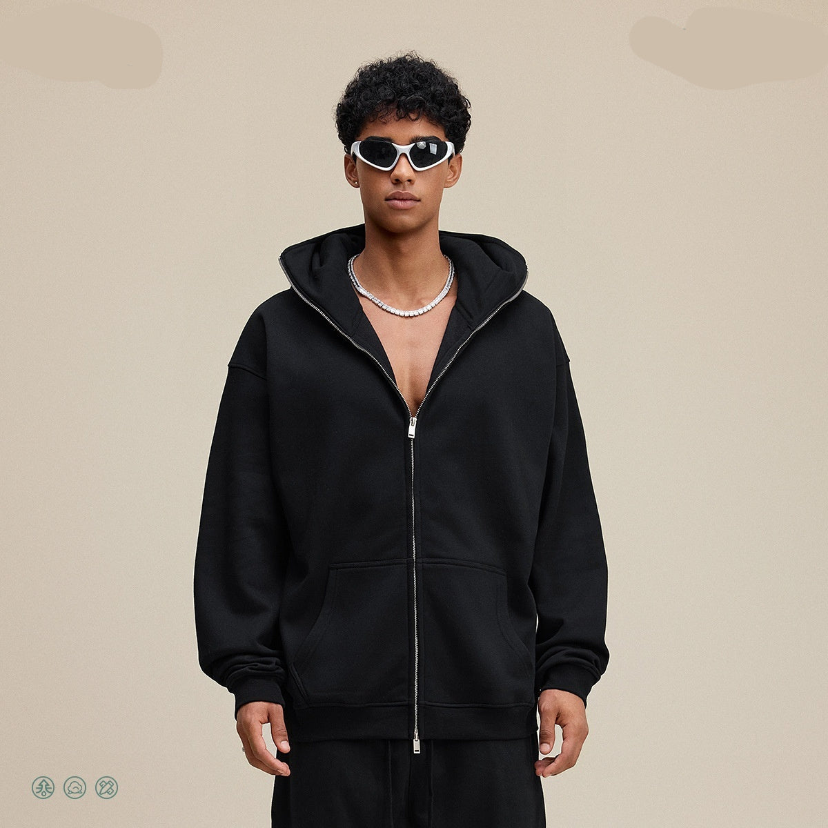 Profile With Sports Windproof Mask Zipper Sweater