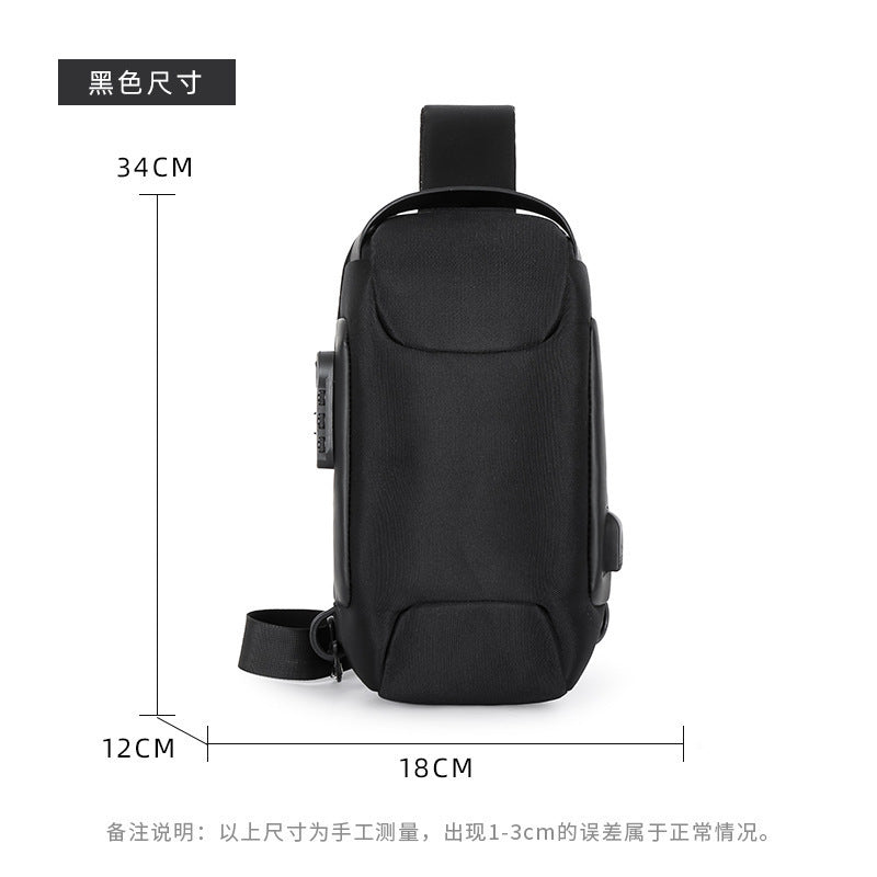 Sling Bag, Waterproof Men's Chest Bag Shoulder Bags