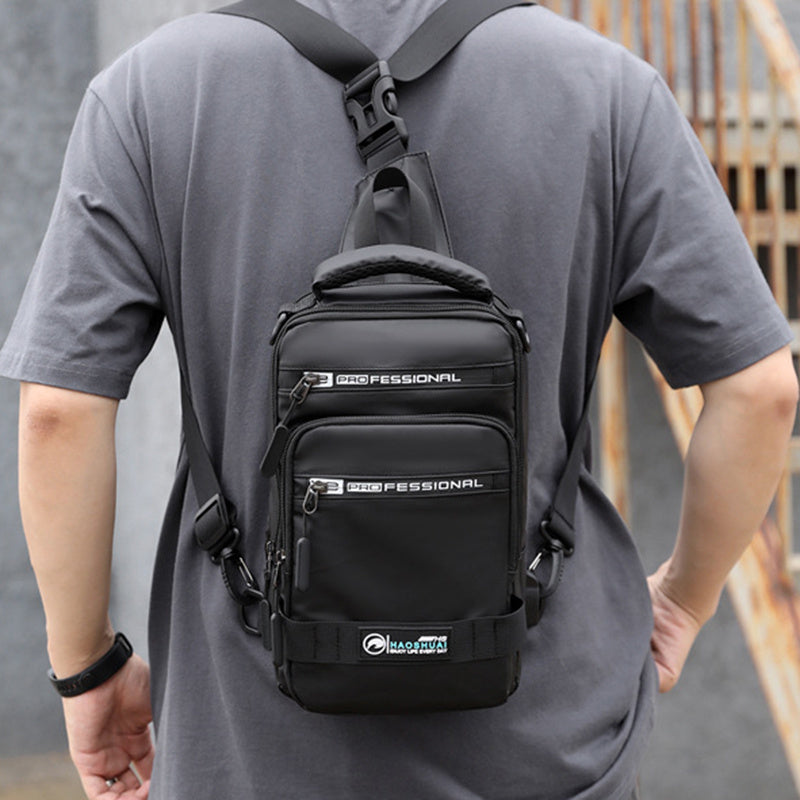 Multifunction Bags For Men Nylon Backpack Crossbody Shoulder Bag