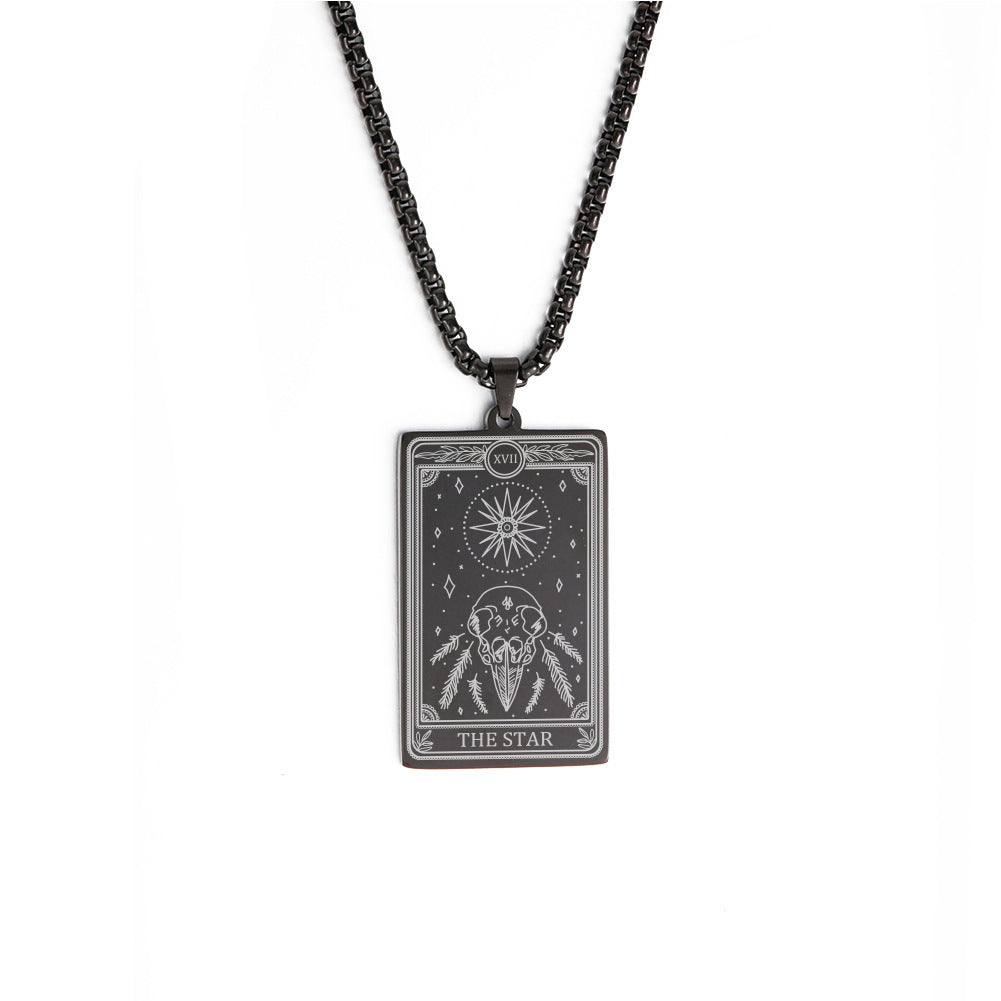Box Chain Three Tarot Series Necklaces