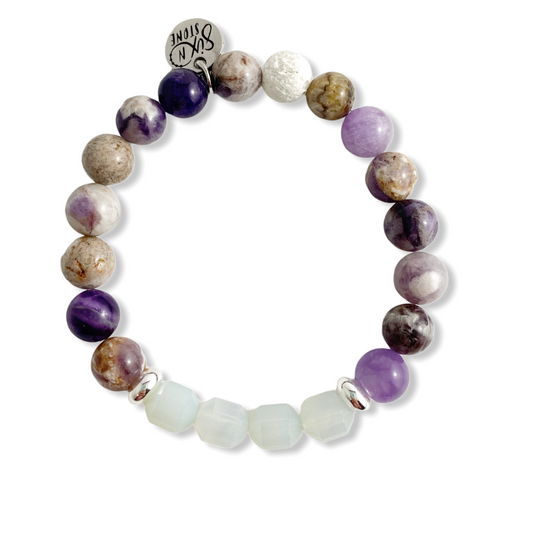 Chevron Amethyst Bracelet