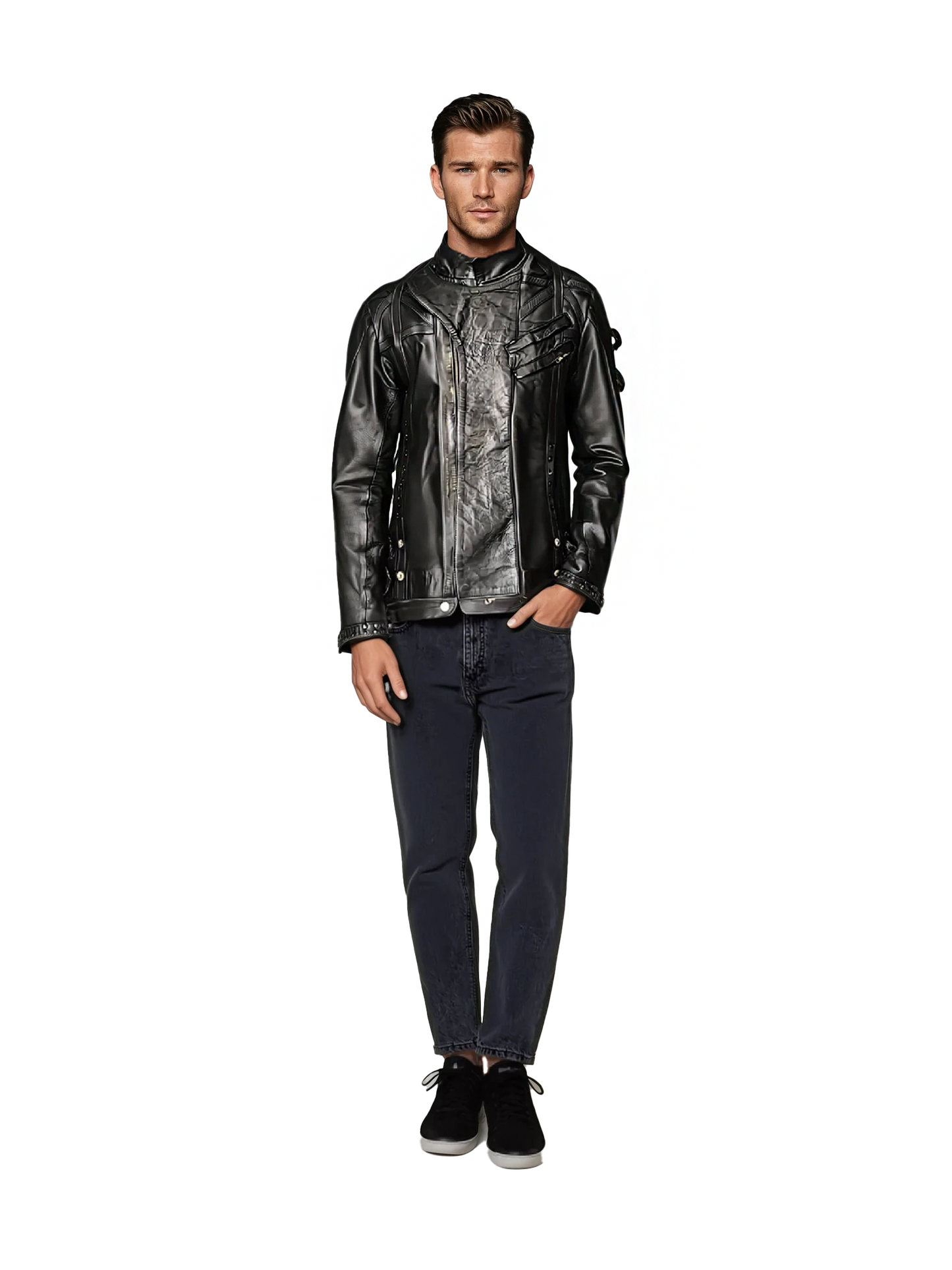 LEATHER BOMBER JACKET