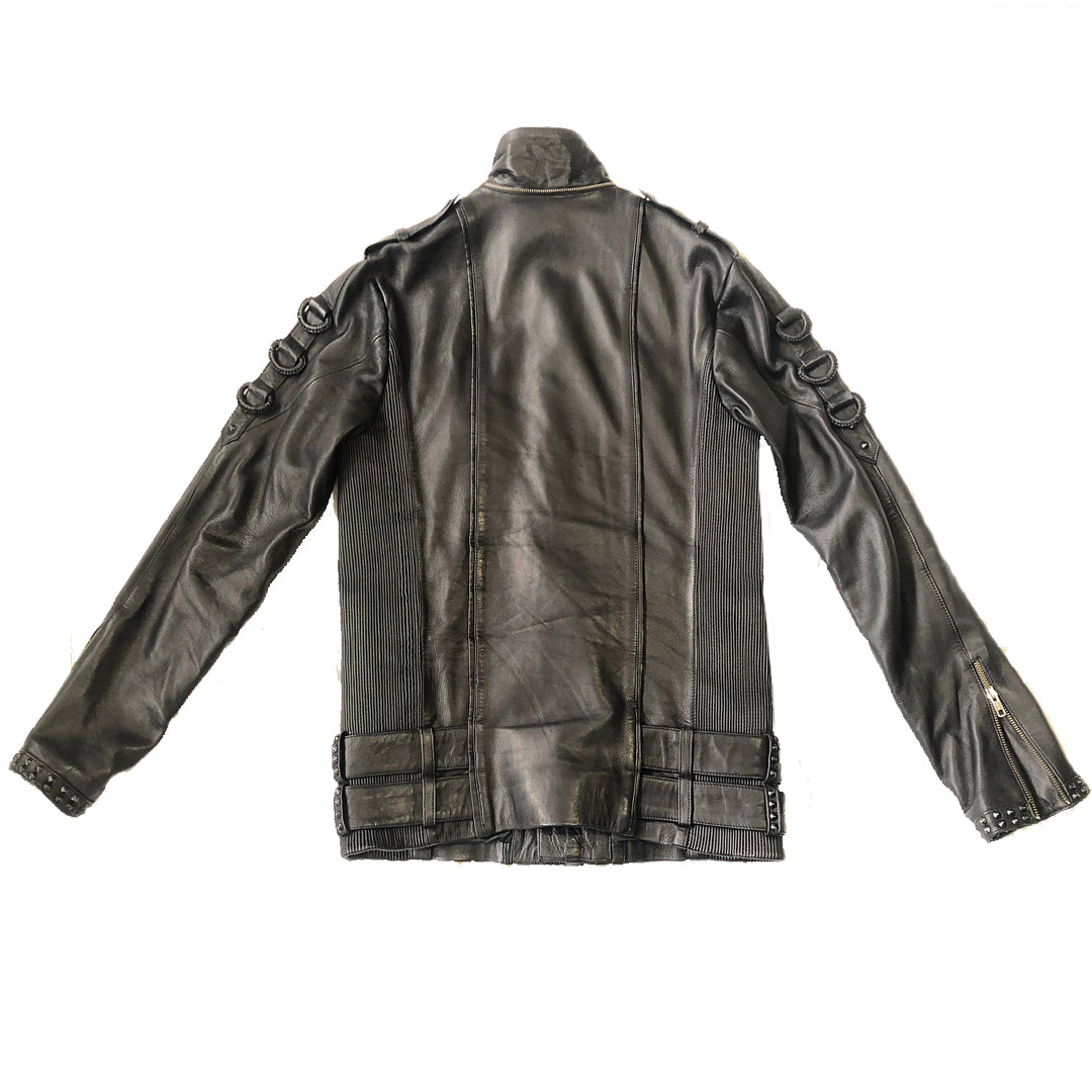 LEATHER BOMBER JACKET