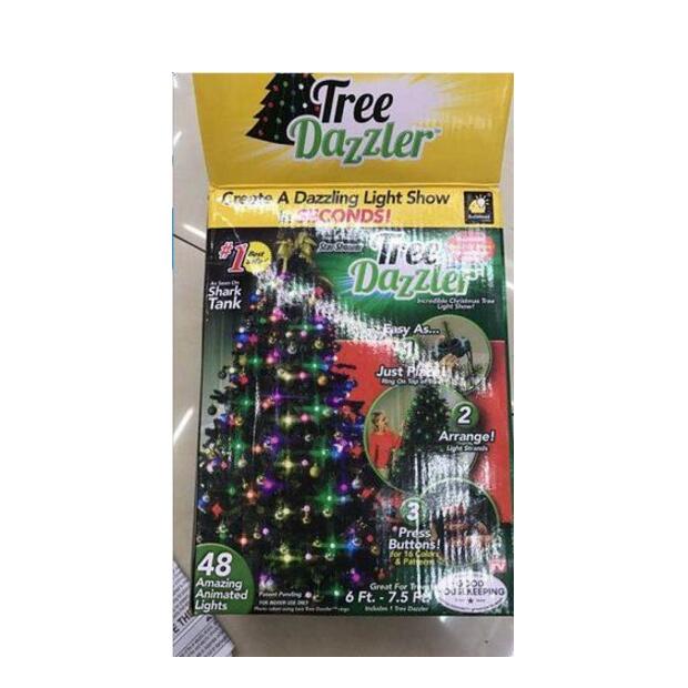 64 and 48 Light Dazzler Shower Tree Light Show of Christmas Tree