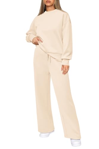 PRETTYGARDEN Women's 2 Piece Outfits 2023 Fall Long Sleeve Pullover Tops And Long Pants Lounge Sets Tracksuit