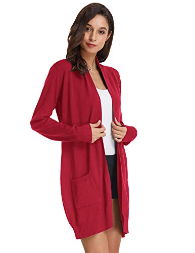 GRACE KARIN Women's Cardigan Sweater Color Block Long Sleeve Casual Long Sleeve Argyle Black S