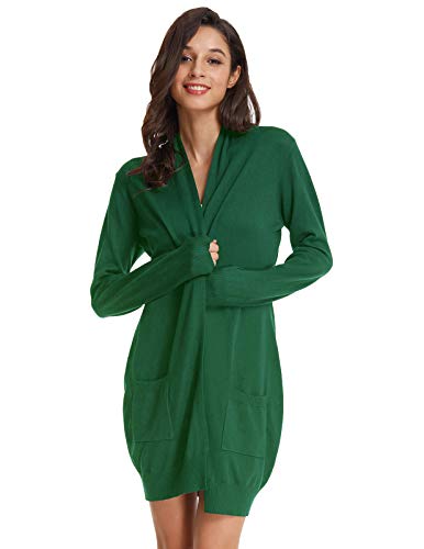 GRACE KARIN Women's Cardigan Sweater Color Block Long Sleeve Casual Long Sleeve Argyle Black S