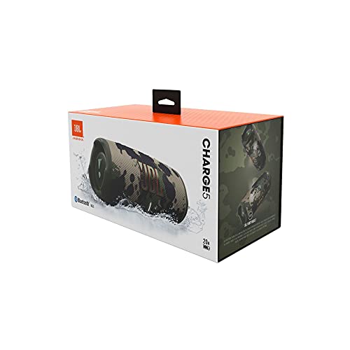 JBL Charge 5 Portable Bluetooth Speaker with Deep Bass, IP67 Waterproof and Dustproof, Up To 20 Hours of Playtime, Built-in Powerbank - Black