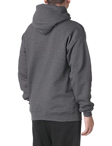 Hanes Men's Sweatshirt, EcoSmart Fleece Crewneck Sweatshirt, Cotton-Blend Fleece Sweatshirt, Plush Fleece Pullover Sweatshirt, Black, Large