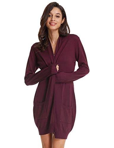 GRACE KARIN Women's Cardigan Sweater Color Block Long Sleeve Casual Long Sleeve Argyle Black S