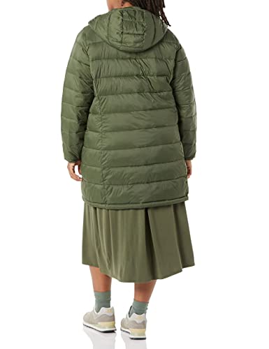 Amazon Essentials Women's Lightweight Water-Resistant Hooded Puffer Coat (Available in Plus Size), Black, Large