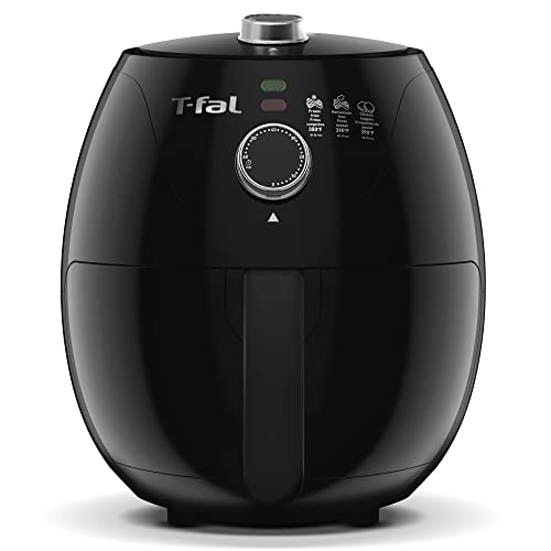 T-Fal Air Fryer, Friteuse, Easy Fry, Low Oil, Patented Basket System, 4.4Qt / 4.2L, EY201850, Black