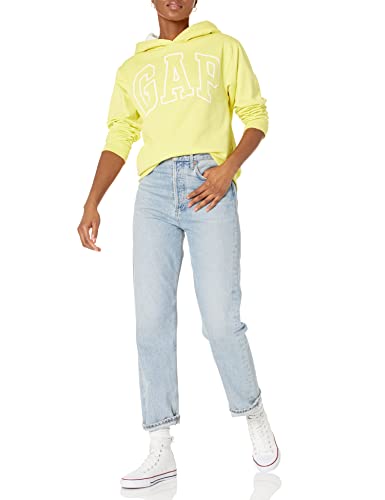 GAP womens Logo Sherpa Lined Hood Sweatshirt, Holiday Green, XX-Small US