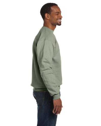 Hanes Men's Sweatshirt, EcoSmart Fleece Crewneck Sweatshirt, Cotton-Blend Fleece Sweatshirt, Plush Fleece Pullover Sweatshirt, Black, Large