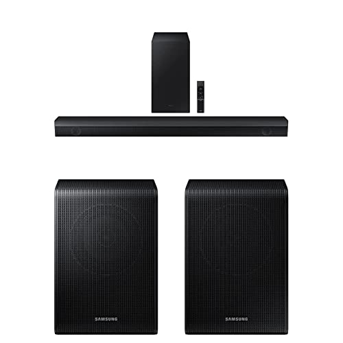 SAMSUNG HW-C450 2.1ch Soundbar w/DTS Virtual X, Subwoofer Included, Bass Boost, Adaptive Sound Lite, Game Mode, Bluetooth, Wireless Surround Sound Compatible (Newest Model),Black