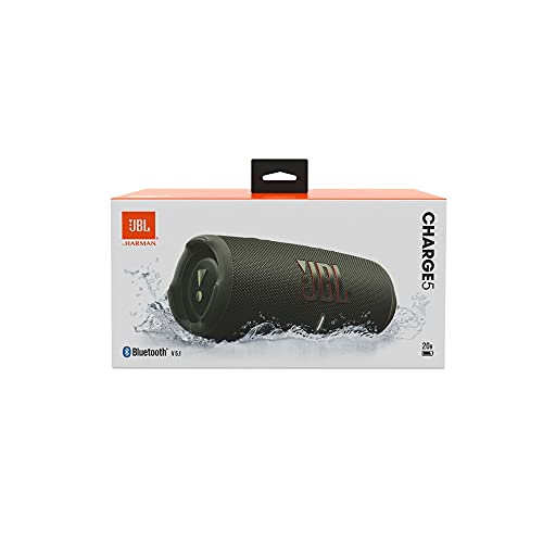 JBL Charge 5 Portable Bluetooth Speaker with Deep Bass, IP67 Waterproof and Dustproof, Up To 20 Hours of Playtime, Built-in Powerbank - Black