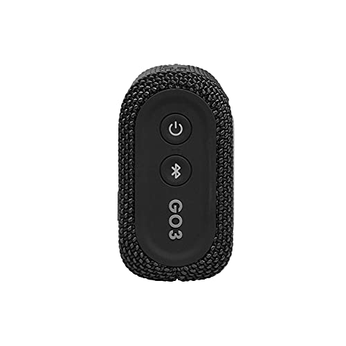 JBL Go 3: Portable Speaker with Bluetooth, Built-in Battery, Waterproof and Dustproof Feature Black