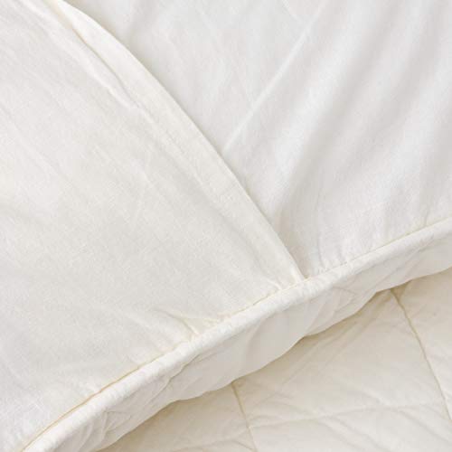 Welhome Soft Finish 100% Cotton Percale Sheet | 4 Piece Set | Full Size | White |