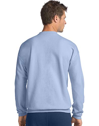 Hanes Men's Sweatshirt, EcoSmart Fleece Crewneck Sweatshirt, Cotton-Blend Fleece Sweatshirt, Plush Fleece Pullover Sweatshirt, Black, Large