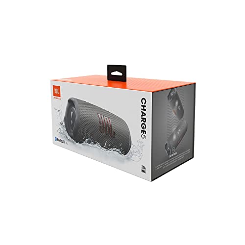 JBL Charge 5 Portable Bluetooth Speaker with Deep Bass, IP67 Waterproof and Dustproof, Up To 20 Hours of Playtime, Built-in Powerbank - Black