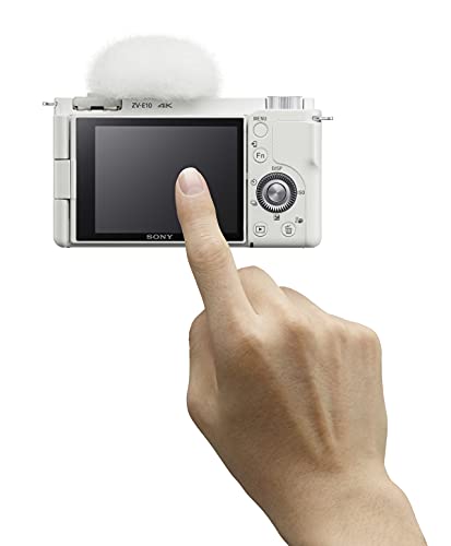 Sony Alpha ZV-E10 - APS-C Interchangeable Lens Mirrorless Vlog Camera Kit - White