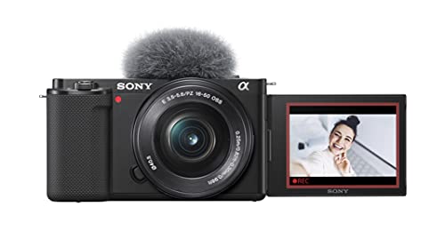 Sony Alpha ZV-E10 - APS-C Interchangeable Lens Mirrorless Vlog Camera Kit - White