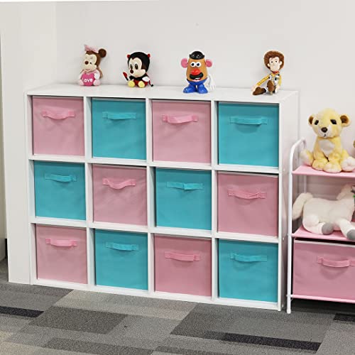 SimpleHouseware Storage Bin Cube Foldable Organizer, Grey - Pack of 6