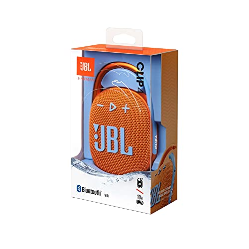 JBL Clip 4 - Portable Mini Bluetooth Speaker, Big Audio and Punchy bass, Integrated Carabiner, IP67 Waterproof and dustproof, 10 Hours of Playtime, Speaker for Home, Outdoor and Travel - (Blue)