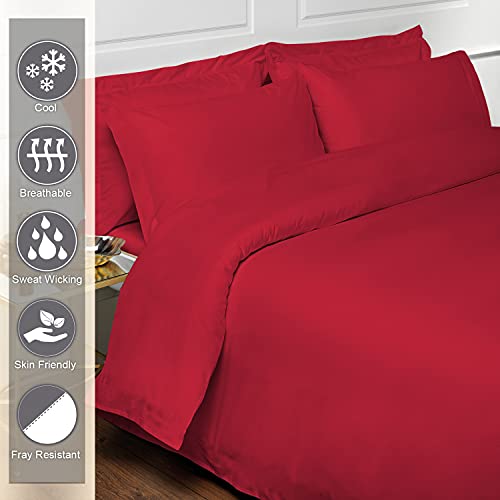 Pizuna 400 Thread Count Cotton Full-Size-Bed-Sheets-Set,